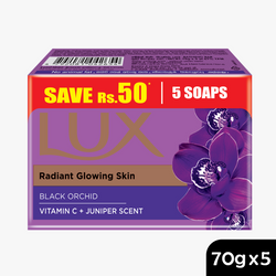 Lux Radiant Glowing Skin Black Orchid Body Soap Multipack (70g x 5)