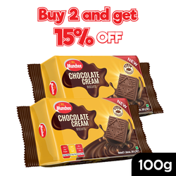 Get 15% off when buy 02 Munchee Chocolate Cream 100g