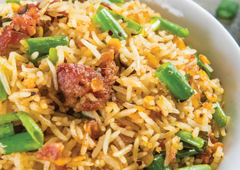 Savoury Bacon and Dhal Rice