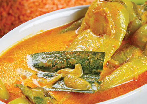 Savoury Dhal Stuffed Capsicum Curry