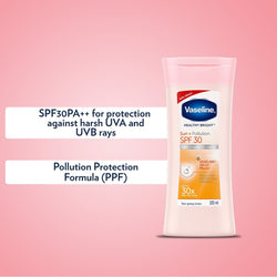 Vaseline Healthy Bright SPF30 Sun Pollution Body Lotion 100ml