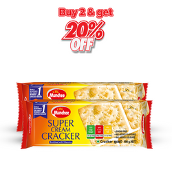 Get 20% off when Buy 02 Munchee Super Cream Cracker 190g
