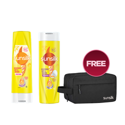 Buy Sunsilk Soft and Smooth Conditioner 180ml & Shampoo 180ml and get FREE Sunsilk pouch