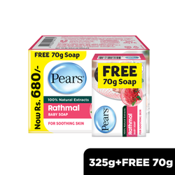 Pears Naturals Rathmal Baby Soap Multipack 325g + FREE 70g Soap