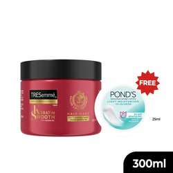 Buy a Tresemme Keratin Smooth Hair Mask 300ml and get a FREE Pond's Light Moisturizer 25ml