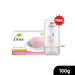 Buy Dove Pink Beauty Bathing Bar with Moisturizing Cream 100g and get Free Dove Intense Repair conditioner 40ml