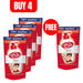 Buy 4 Lifebuoy Hand wash Total 10 Pouch 180ml and get one Free
