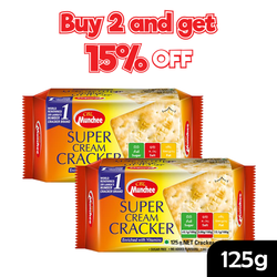 Get 15% off when Buy 02 Munchee Super Cream Cracker 125g