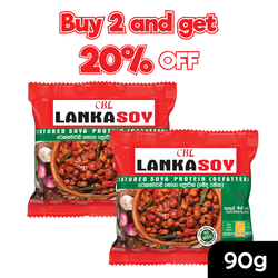 Get 20% off when Buy 02 Lankasoy Chicken 90g