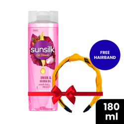 Buy Sunsilk Onion & Jojoba Oil Hair fall Resist Shampoo 200ml and get a Free Hairband.