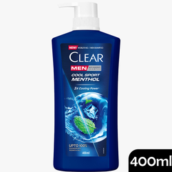 Clear Cool Sport Menthol Shampoo 400ml