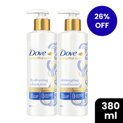 Save Rs 1500.00 buying, Dove Beautiful Curls Shampoo 380ml & Dove Beautiful Curls Conditioner 380ml