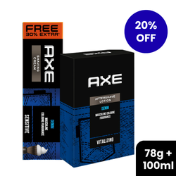 20% Off on Axe Grooming Bundle (Axe Denim After Shave Cologne 100ml & Axe Denim Masculine Cologne Fragrance Shaving Cream 78g)