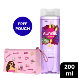 Buy Sunsilk Argon Oil & Rosemary Shampoo 200ml & Get a FREE Makeup Pouch