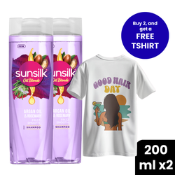 Buy 2 Sunsilk Argon Oil & Rosemary Shampoo 200ml and get a FREE Sunsilk T-shirt !