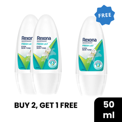 Buy 2 Rexona Lily Fresh Roll-On 50ml, Get 1 FREE!